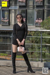 Elegant IESS Model Miao Jie in Stylish Over-the-Knee Boots Fashion Photography Collection - image 31
