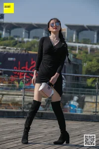 Elegant IESS Model Miao Jie in Stylish Over-the-Knee Boots Fashion Photography Collection - image 63