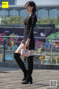 Elegant IESS Model Miao Jie in Stylish Over-the-Knee Boots Fashion Photography Collection - image 36