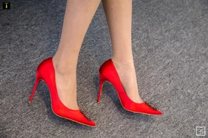 IESS Yu Xi Red Gauze Beauty - Artistic Leg Photography Series - image 5