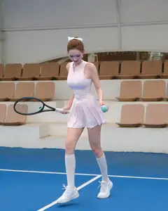 Discover Dynamic Beauty: Tennis Girl with a Radiant Smile Brightens the Court - image 3