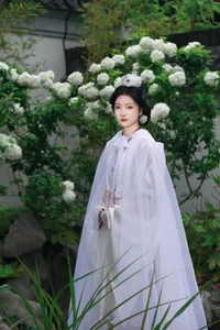 Ethereal Whispers: Nan Gua Zhou Amidst the Blooming Hydrangeas | YiTuYu Art Language Vol. 9092 - image 4