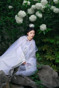 Ethereal Whispers: Nan Gua Zhou Amidst the Blooming Hydrangeas | YiTuYu Art Language Vol. 9092 - image 13