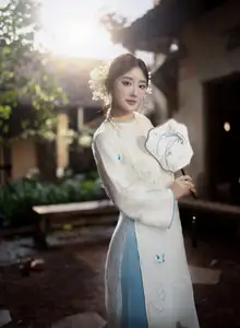 Graceful Vietnamese Woman: Timeless Traditional Charm 1000026935 - image 3