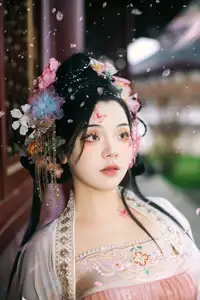 Discover Qi Qi's Ethereal Beauty: Hanfu under Cherry Blossoms. YiTuYu Art Language Vol.8650 Collection. - image 7