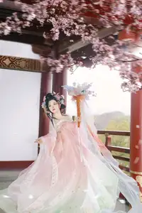 Discover Qi Qi's Ethereal Beauty: Hanfu under Cherry Blossoms. YiTuYu Art Language Vol.8650 Collection. - image 8