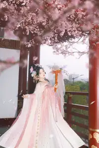 Discover Qi Qi's Ethereal Beauty: Hanfu under Cherry Blossoms. YiTuYu Art Language Vol.8650 Collection. - image 26