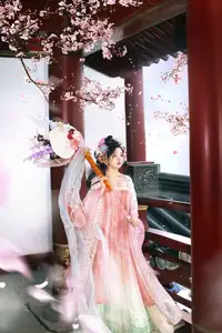 Discover Qi Qi's Ethereal Beauty: Hanfu under Cherry Blossoms. YiTuYu Art Language Vol.8650 Collection. - image 20
