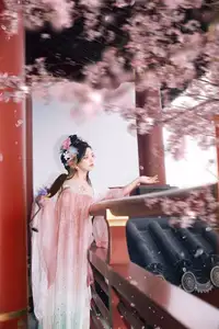 Discover Qi Qi's Ethereal Beauty: Hanfu under Cherry Blossoms. YiTuYu Art Language Vol.8650 Collection. - image 24