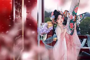 Discover Qi Qi's Ethereal Beauty: Hanfu under Cherry Blossoms. YiTuYu Art Language Vol.8650 Collection. - image 6