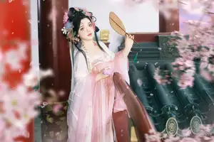 Discover Qi Qi's Ethereal Beauty: Hanfu under Cherry Blossoms. YiTuYu Art Language Vol.8650 Collection. - image 13