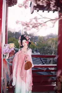 Discover Qi Qi's Ethereal Beauty: Hanfu under Cherry Blossoms. YiTuYu Art Language Vol.8650 Collection. - image 16