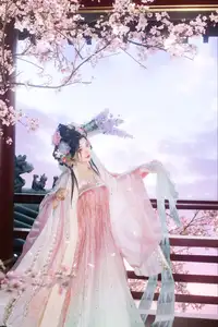 Discover Qi Qi's Ethereal Beauty: Hanfu under Cherry Blossoms. YiTuYu Art Language Vol.8650 Collection. - image 21