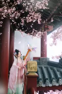 Discover Qi Qi's Ethereal Beauty: Hanfu under Cherry Blossoms. YiTuYu Art Language Vol.8650 Collection. - image 10