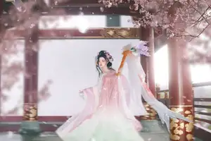 Discover Qi Qi's Ethereal Beauty: Hanfu under Cherry Blossoms. YiTuYu Art Language Vol.8650 Collection. - image 25