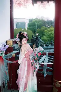Discover Qi Qi's Ethereal Beauty: Hanfu under Cherry Blossoms. YiTuYu Art Language Vol.8650 Collection. - image 14