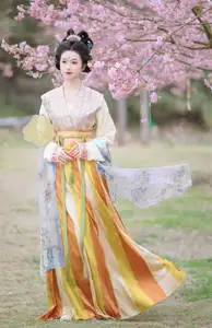 Discover Ke Ke K's Timeless Hanfu Beauty Amidst Romantic Cherry Blossoms Vol.8528 - image 15
