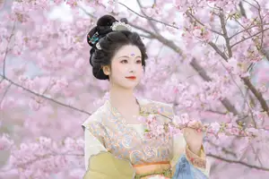 Discover Ke Ke K's Timeless Hanfu Beauty Amidst Romantic Cherry Blossoms Vol.8528 - image 13