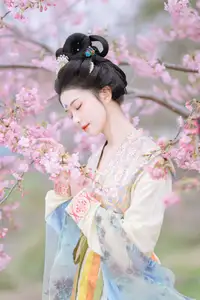 Discover Ke Ke K's Timeless Hanfu Beauty Amidst Romantic Cherry Blossoms Vol.8528 - image 14