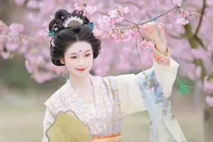 Discover Ke Ke K's Timeless Hanfu Beauty Amidst Romantic Cherry Blossoms Vol.8528 - image 12
