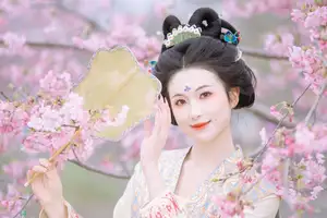 Discover Ke Ke K's Timeless Hanfu Beauty Amidst Romantic Cherry Blossoms Vol.8528 - image 6