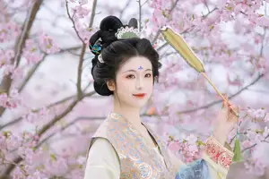 Discover Ke Ke K's Timeless Hanfu Beauty Amidst Romantic Cherry Blossoms Vol.8528 - image 16