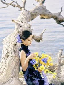 Ethereal Elegance: Ju Xiao Tao’s Blue Cheongsam Serenity at Erhai Lake - image 20
