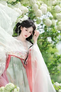 Ethereal Hanfu Beauty Amidst White Blooms - YiTuYu Vol.8889 Jiao Yi Zhi Sui Sui - image 30