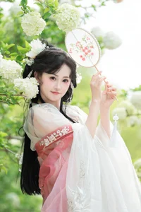 Ethereal Hanfu Beauty Amidst White Blooms - YiTuYu Vol.8889 Jiao Yi Zhi Sui Sui - image 2