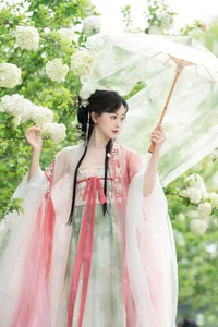 Ethereal Hanfu Beauty Amidst White Blooms - YiTuYu Vol.8889 Jiao Yi Zhi Sui Sui - image 15