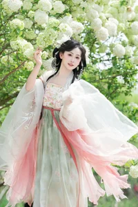 Ethereal Hanfu Beauty Amidst White Blooms - YiTuYu Vol.8889 Jiao Yi Zhi Sui Sui - image 32