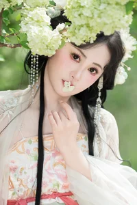Ethereal Hanfu Beauty Amidst White Blooms - YiTuYu Vol.8889 Jiao Yi Zhi Sui Sui - image 20